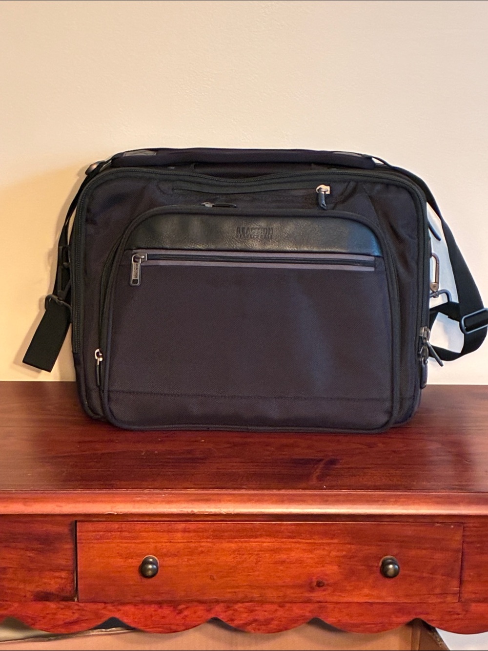 Kenneth Cole Reaction Black Laptop Messenger Bag